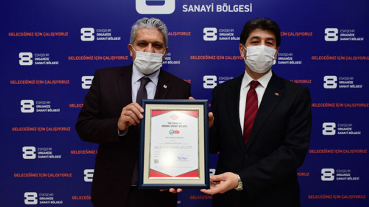 Eskişehir OSB 'TSE COVİD-19 Güvenli Hizmet Belgesi' Aldı