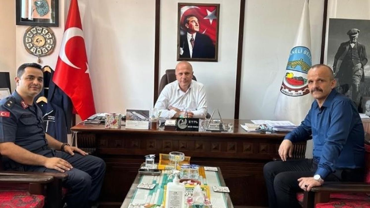 İlçe Jandarma Komutanı Soy, Belediye Başkanı Torun’u makamında ziyaret etti