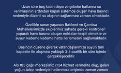 ESKİ 38 saatin sonunda Su verildiğini duyurdu