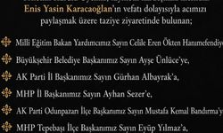 Erzurumlular Derneğinden Taziye ve Teşekkür