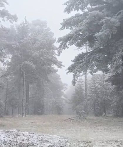 Eskişehir'e mevsimin ilk karı yağdı