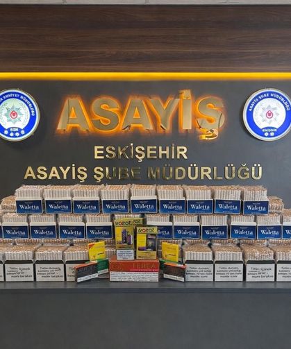 Şüpheli araçtan binlerce dal bandrolsüz sigara ele geçirildi
