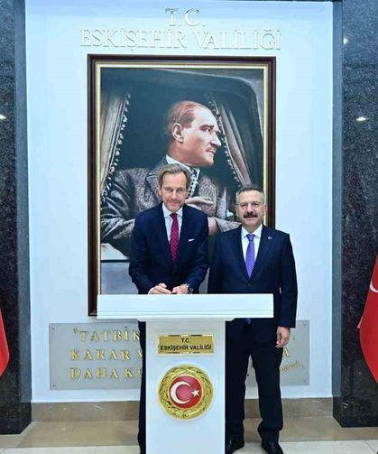 Vali Aksoy, Belçika'nın Ankara Büyükelçisini makamında ağırladı