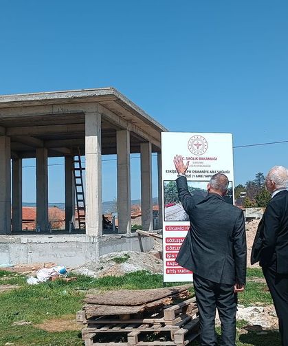 Alpu  Osmaniye Aile Sağlığı Merkezi İnşaatı Yerinde İncelendi