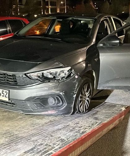 Lastikleri patlatılarak durdurulan araçtan uyuşturucu çıktı