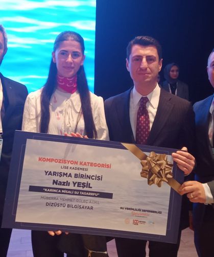 Beylikova 'lı Nazlı Yeşil Su Verimliliği Yarışmasında Türkiye birincisi oldu