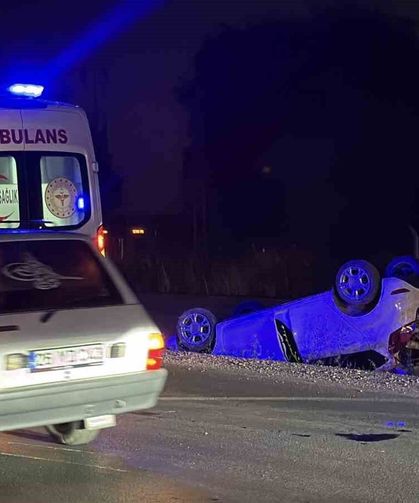 Eskişehir'de 'çarpıp kaçtı' iddiası: Takla atan otomobildeki 2 kişi yaralı