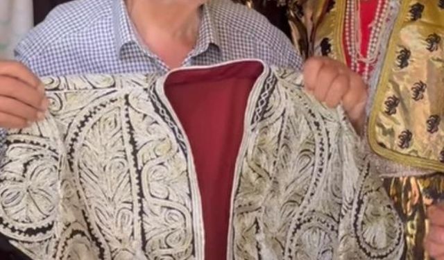 Simli gümüş iplikle işlenen nadide bir giysi ‘Sarka'