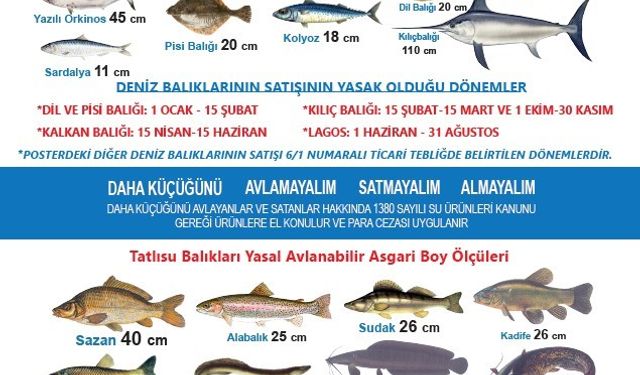Balıkçılıkta yasal sınırlamalar duyuruldu