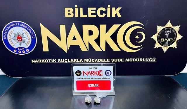 Bilecik’te uyuşturucu operasyonu: 1 gözaltı