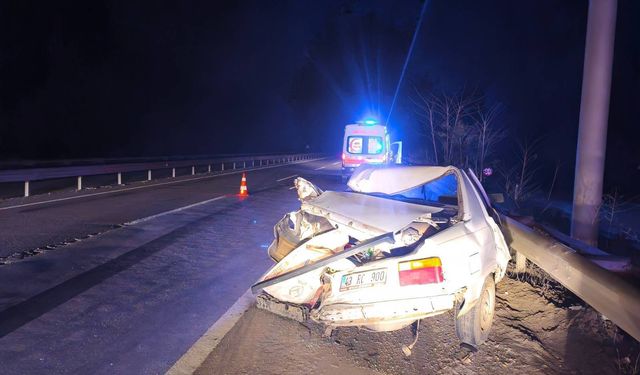 Tır otomobile arkadan çarptı: 1 yaralı