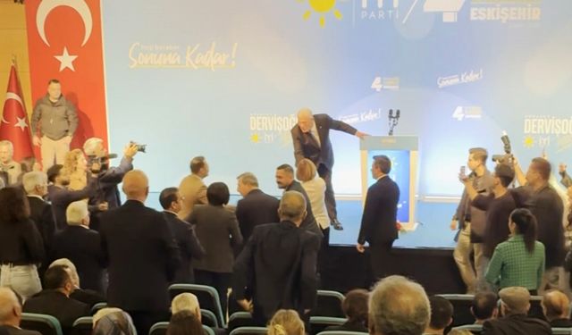 Dervişoğlu "Palanın öbür tarafını da kullanamayacağım" dedi, EBB Başkanı Ünlüce salonu terk etti