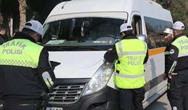 Denetlenen 208 servis aracından 16'sının kusurlu olduğu belirlendi