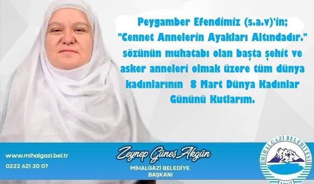 Zeynep Başkan'dan 8 Mart Kadınlar Gününde Anlamlı Mesaj