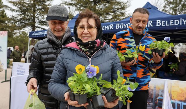 Mezarlıkta Çiçekler Büyükşehirden