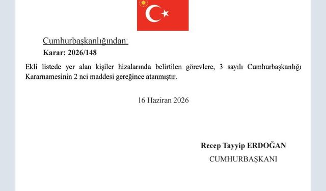 Cumhurbaşkanı Kararnamesiyle O İlçelerin Kaymakamları Değişti