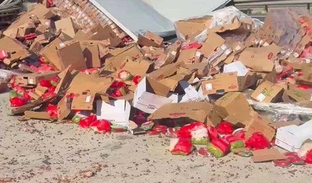 Ankara yolunda tır akaryakıt istasyonuna daldı, faciadan dönüldü