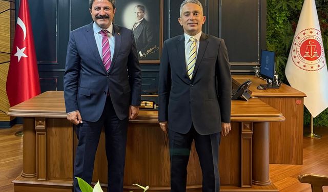 Hasan Kalın'dan Cumhuriyet Başsavcısı Ferhat Deniz'e Hayırlı Olsun Ziyareti