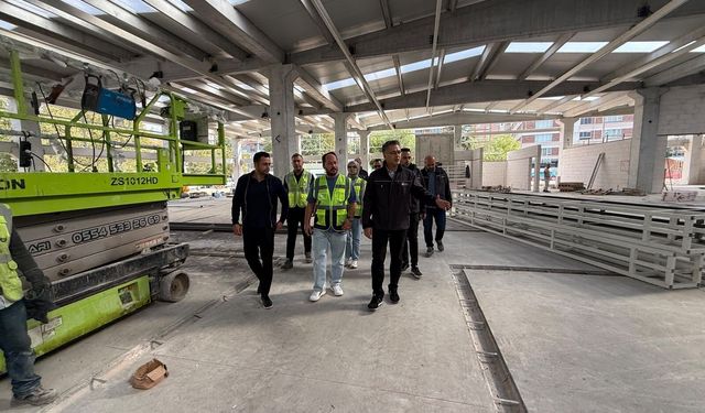 Eskişehir Kurtuluş Kapalı Pazar Yeri'nde fiziki gerçekleşme yüzde 75'e ulaştı
