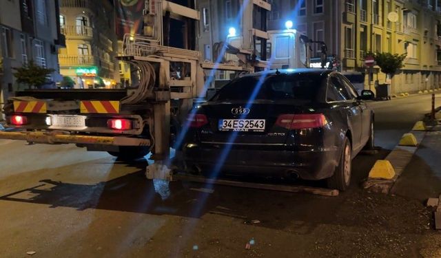 Eskişehir'de hatalı park eden araca trafik ekiplerinden müdahale