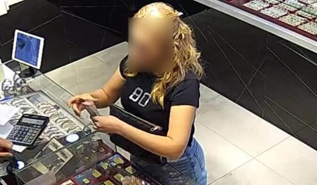 Sahte altınla dolandırıcılık kamerada