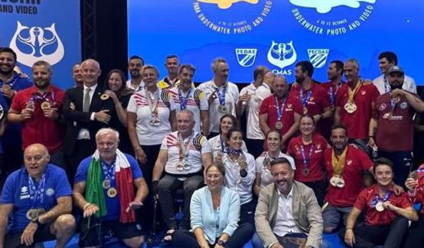 Eskişehir'li Erkan Balk'ın da olduğu Milli Takım, sualtı görüntülemede dünya şampiyonu