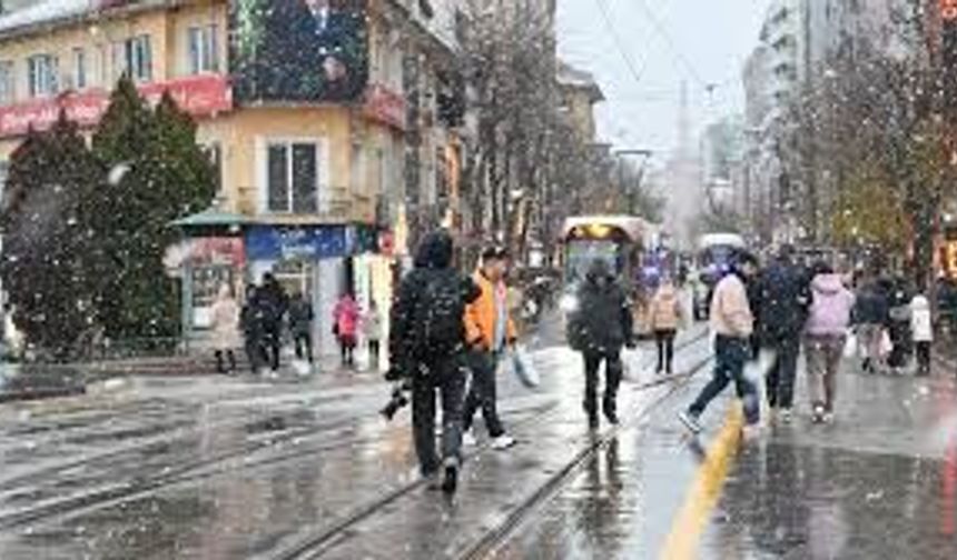 Eskişehir genelinde hafif kar yağışı bekleniyor