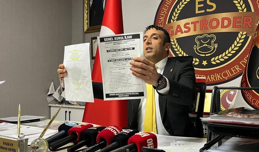 Eskişehir Lokantacılar ve Kasaplar Esnaf Odası Başkanı Murat Arnik'ten Mevcut Başkan Bahar Bilen Hakkında Suç Duyurusu