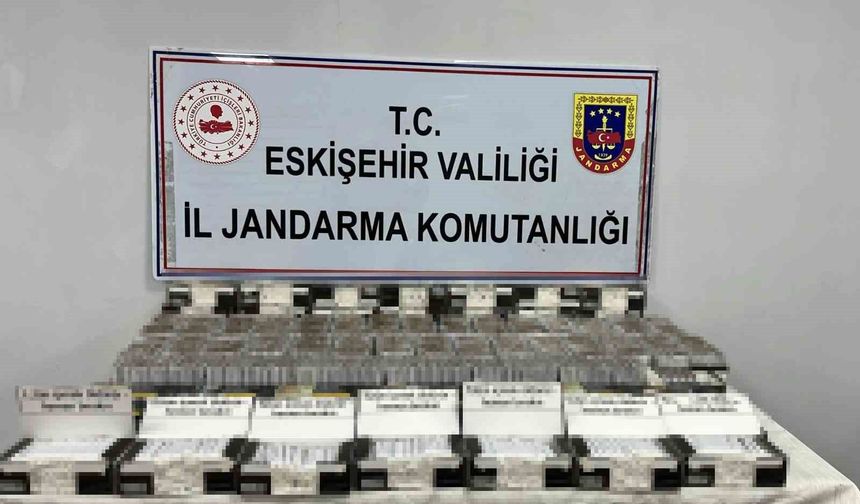 Jandarma 21 bin 240 adet içi doldurulmuş kaçak makaron ele geçirildi