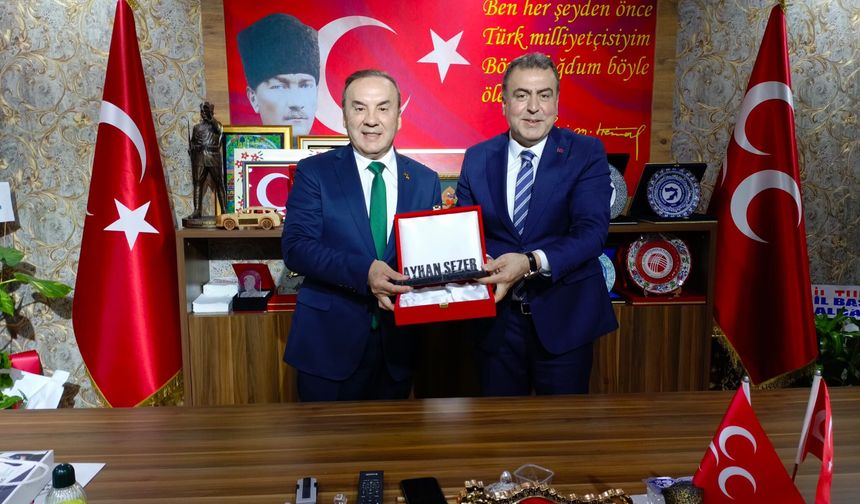 İMMİB Başkanı Çekiç'ten MHP İl Başkanı Sezer 'e Hayırlı Olsun Ziyareti