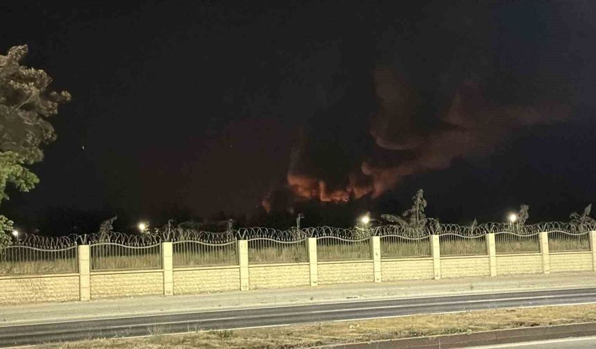 Eskişehir'de TEI fabrikasında korkutan yangın