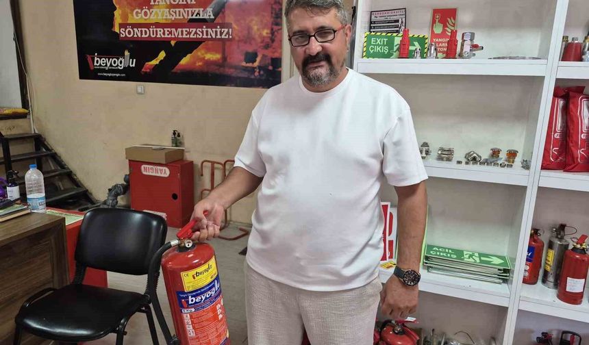 Yangın söndürme cihazlarına düzenli bakım ve eğitim önemli