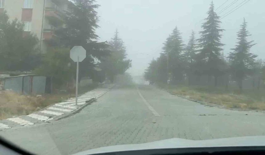 Sivrihisar'da yoğun sis ulaşımı ve günlük yaşamı olumsuz etkiliyor