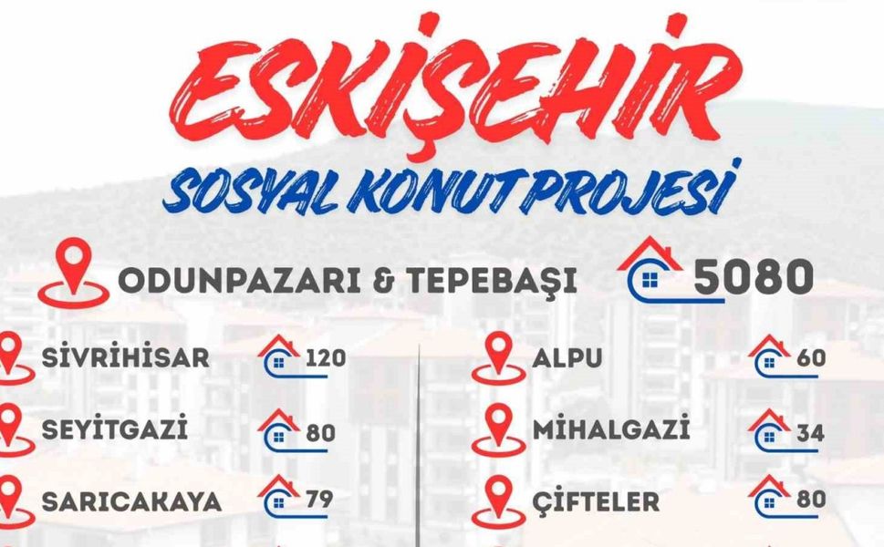 ’Eskişehir Sosyal Konut Projesi’ başvuruları başladı