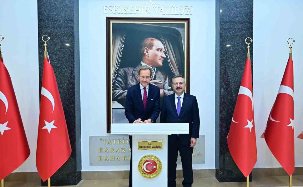 Vali Aksoy, Belçika'nın Ankara Büyükelçisini makamında ağırladı