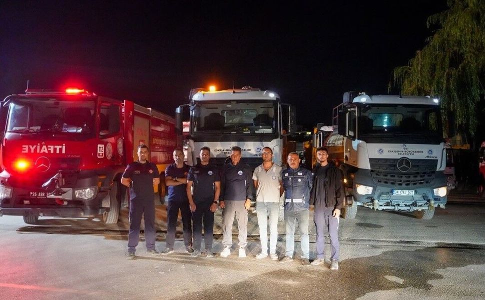 Aydın'daki orman yangınına Eskişehir'den destek