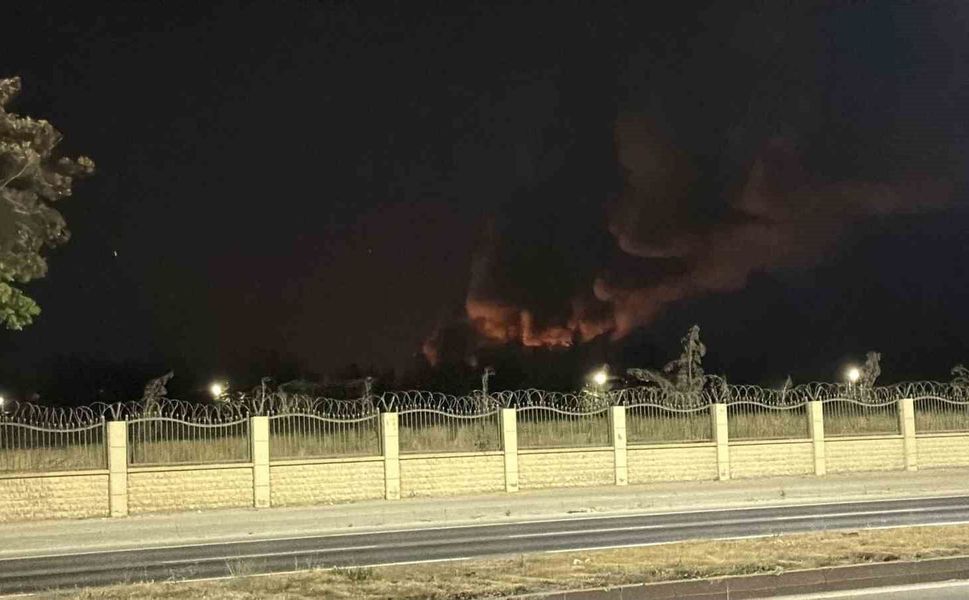 Eskişehir'de TEI fabrikasında korkutan yangın