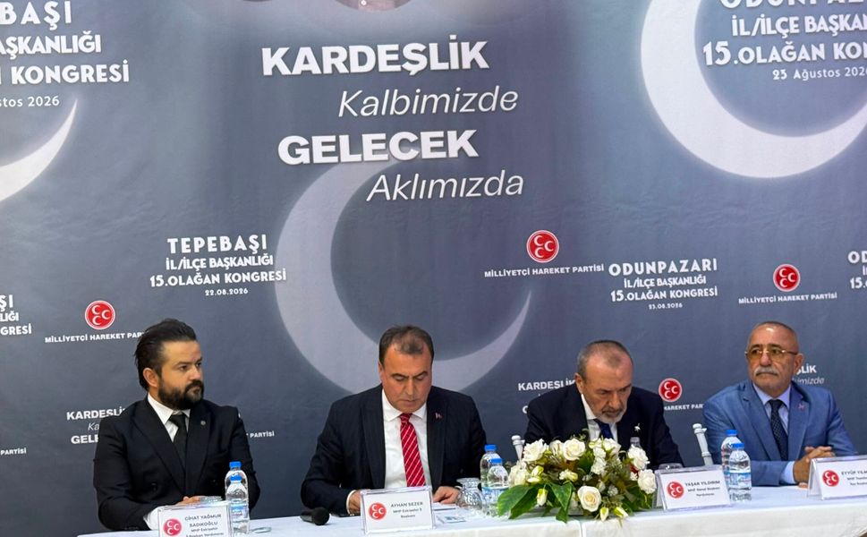 MHP Odunpazarı İlçe Kongresinde Mustafa Ünal Güven Tazeledi