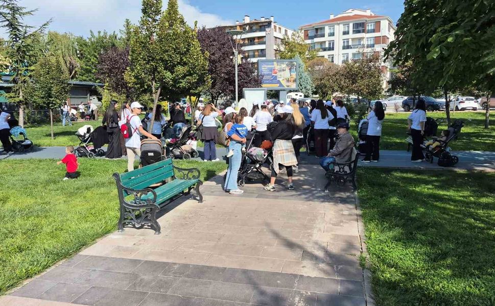 Eskişehir'de bebekli 75 anneyi parktan çıkardılar