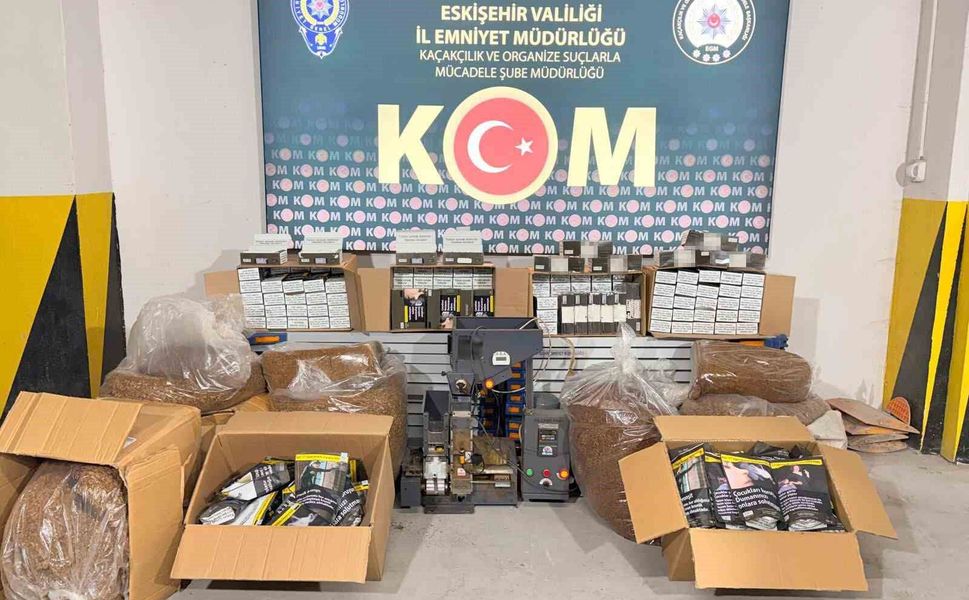 Eskişehir'de kaçak tütün ve alkol operasyonu