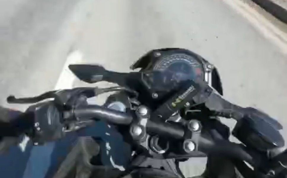 Eskişehir'de motosiklet kazası kask kamerasında