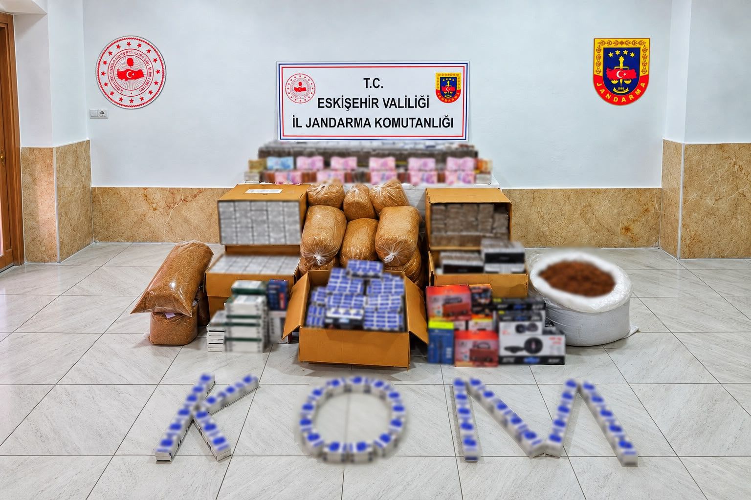 Eskişehir'de on binlerce kaçak sigara ürünü ele geçirildi